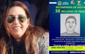 María Mercedes García Rodríguez y a la derecha, el retrato hablado del delincuente que la habría disparado.