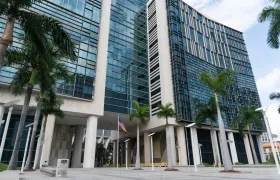 Vista exterior del Palacio de Justicia de Wilkie D. Ferguson en Miami, Estados Unidos, donde se juzga el caso de Alex Saab