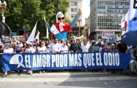 Marcha de las Abuelas de la Plaza de Mayo, en Buenos Aires.