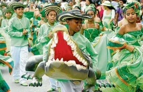 Los niños han sido principales protagonistas en el Festival del Caimán Cienaguero.