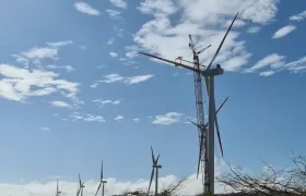Parque eólico en La Guajira. 