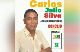 El concejal Carlos Julio Silva cuando hizo campaña en el 2019. 
