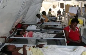 Centro de Atención de brote de cólera en Haití.