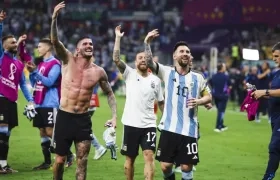 Celebración de los argentinos.