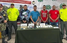 Los cuatro capturados en los operativos. 