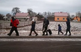 Imagen de una familia ucraniana.
