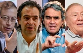Los candidatos presidenciales Gustavo Petro, Federico Gutiérrez, Sergio Fajardo y Rodolfo Hernández