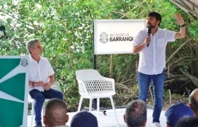 El MinAmbiente Carlos Correa y el Alcalde Jaime Pumarejo.