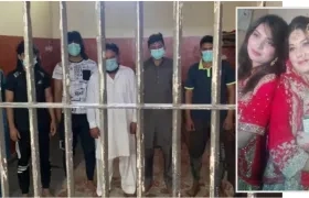 Los detenidos en Pakistán por las muertes de Aneesa Abbas y Arooj Abbas, a la derecha.
