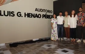 Homenaje a Luis Henao Pérez en el auditorio de la Fábrica de Cultura.