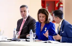 La vicepresidenta y canciller de Colombia, Marta Lucía Ramírez, durante la VII Reunión de Jefes de Estado y de Gobierno y Altas Autoridades de Prosur. 