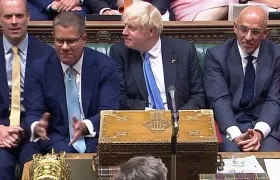 Boris Johnson durante su última sesión en la Cámara de los Comunes el pasado 20 de julio.