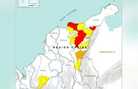 Lugares de alerta por deslizamientos en la Sierra Nevada de Santa Marta. 