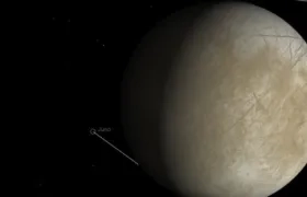 La imagen captada desde la nave espacial Juno.