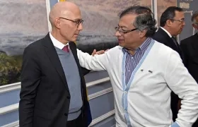 El Alto Comisionado de la ONU para los Derechos Humanos, Volker Türk, y el Presidente Gustavo Petro.