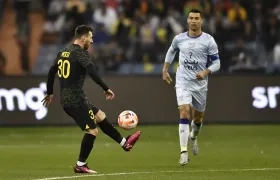 Lionel Messi y Cristiano Ronaldo se enfrentaron este jueves en Riad.