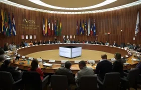 Mesa de trabajo entre representantes del Gobierno Nacional e integrantes del ELN, en la Ciudad de México