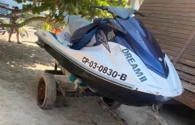 La moto acuática fue inmovilizada por las autoridades de Cartagena.