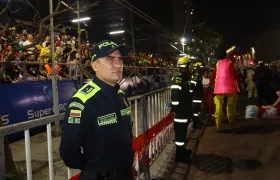 Policía Metropolitana de Barranquilla hizo presencia en la Guacherna.