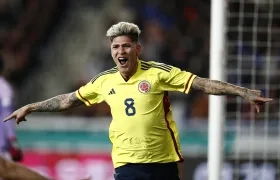 Jorge Carrascal marcó el gol del empate de Colombia ante Corea del Sur.