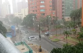 La primera lluvia de este sábado en el norte de Barranquilla