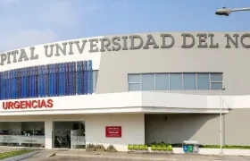 Hospital Universidad del Norte, a donde fue llevada la víctima. 