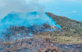 Incendio en la isla de Providencia. 