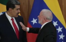 El presidente de Brasil, Luiz Inácio Lula da Silva, y su colega de Venezuela, Nicolás Maduro, ofrecieron una rueda de prensa