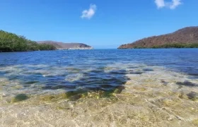 Playa protegida del Parque Tayrona donde se halló la coexistencia entre manglares y corales. 