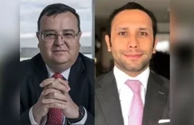 Los magistrados de la JEP Alejandro Ramelli y Hugo Escobar.