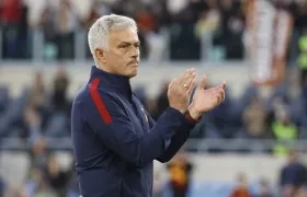 José Mourinho, entrenador de la Roma de Italia.