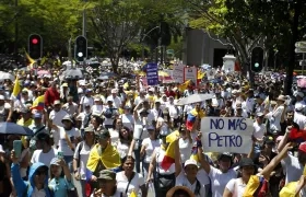 La marcha en Bogotá
