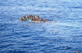 Foto referencia de naufragio en Lampedussa.