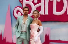 Ryan Gosling y Margot Robbie en el estreno de la Barbie en Europa.