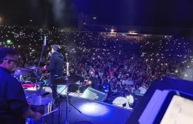 Rubén Blades en su presentación en el estadio de Envigado.