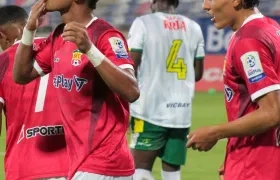 Ricardo Caraballo marcó un doblete en el triunfo del Barranquilla FC sobre el Quindío. 