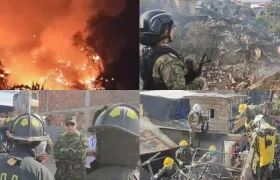Imágenes del incendio y de la ayuda del Ejército.