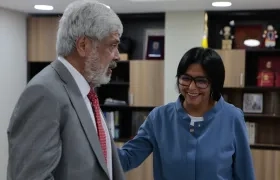 La vicepresidenta de Venezuela, Delcy Rodríguez, sostuvo una reunión de trabajo con Germán Umaña, ministro de Comercio Exterior de Colombia