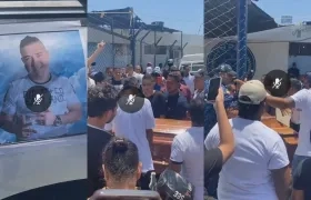 El cortejo fúnebre de Numar Amith Chinchilla Abril, alias 'Numa' es ingresado a la cárcel de Santa Marta