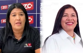 Las candidatas Yenis Orozco y Roquelina Blanco.