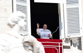El Papa Francisco durante un discurso a la Plaza de San Pedro en el Vaticano.