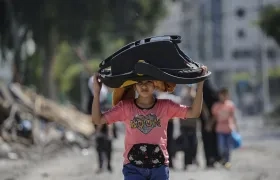 Imagen de una niña en Gaza.