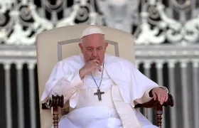 Papa Francisco durante el ángelus.
