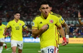 Borré celebra el gol ante Paraguay.