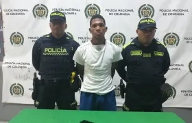 Sergio David Zuñiga Arroyo, capturado por la Policía. 