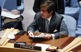El representante permanente de Francia ante las Naciones Unidas, Nicolas de Rivière. 