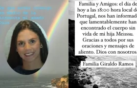 Melissa Giraldo Ramos y los mensajes que escribió su mamá Mardionys Ramos