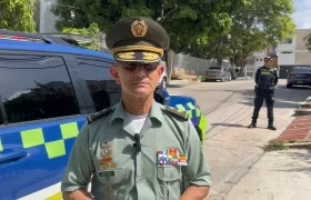 El Brigadier General Jorge Urquijo, comandante de la Policía Metropolitana de Barranquilla