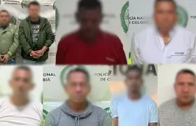 Los capturados en los operativos de la Policía Nacional. 