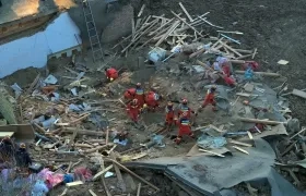 Imagen de un edificio destruido.